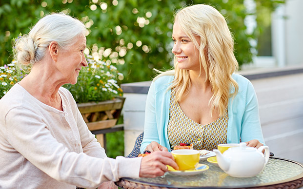 Grandma with granddaughter