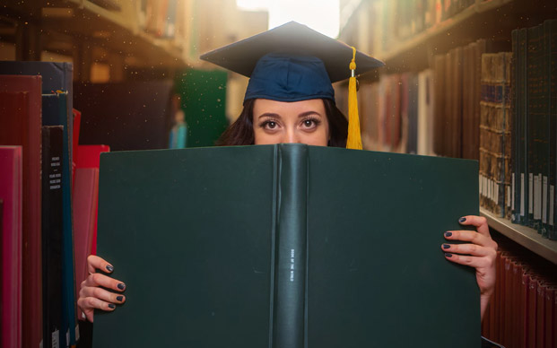 Student with a book